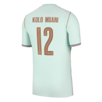 Camiseta Francia Randal Kolo Muani #12 Segunda Equipación Replica Mundial 2026 mangas cortas